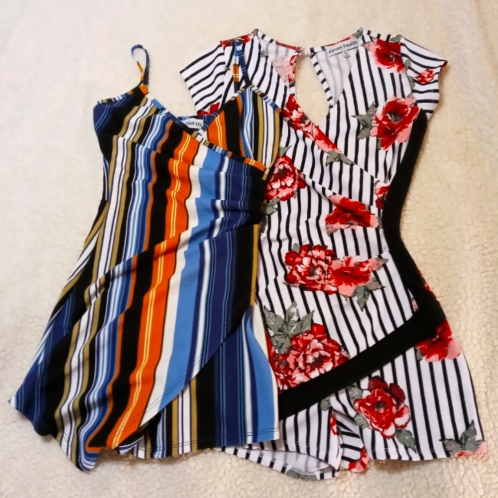 2 Wrap Skort Romper Bundle